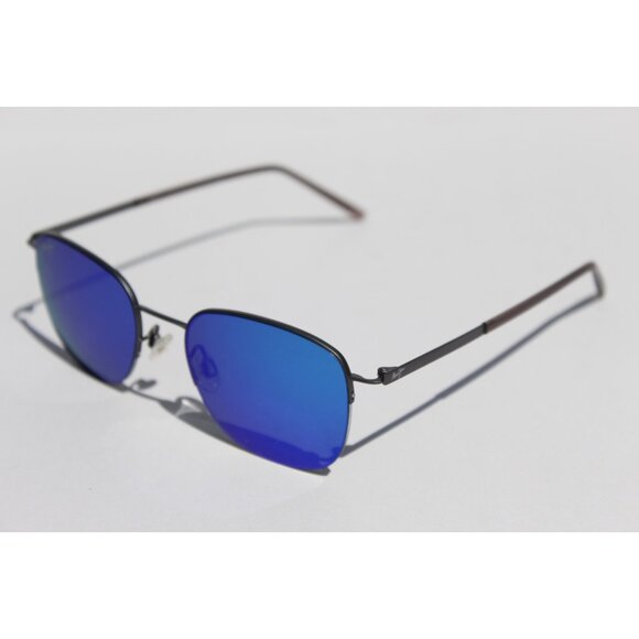 MAUI JIM Crater Rim POLARIZED Sunglasses B824-02S Gunmetal/Blue Hawaii NEW - Picture 5 of 9
